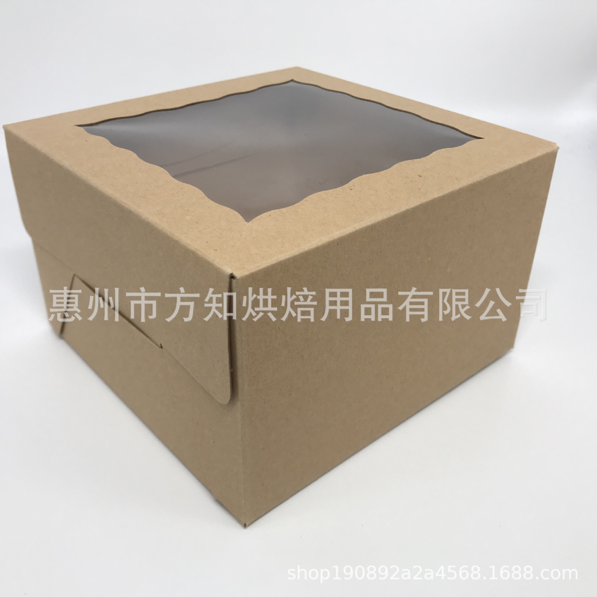 8寸10寸12寸牛皮纸生日蛋糕盒 透明开窗西式甜点蛋糕包装盒批发