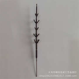 仿真花枝 28CM21插位圣诞松针枝头 圣诞树装饰松枝主杆大量批发