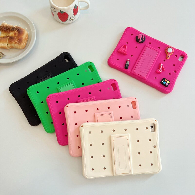 Solid color hole DIY buckle ipad protective cover for Apple flat shell 10.2 inch 2023 New 10 generation Air5