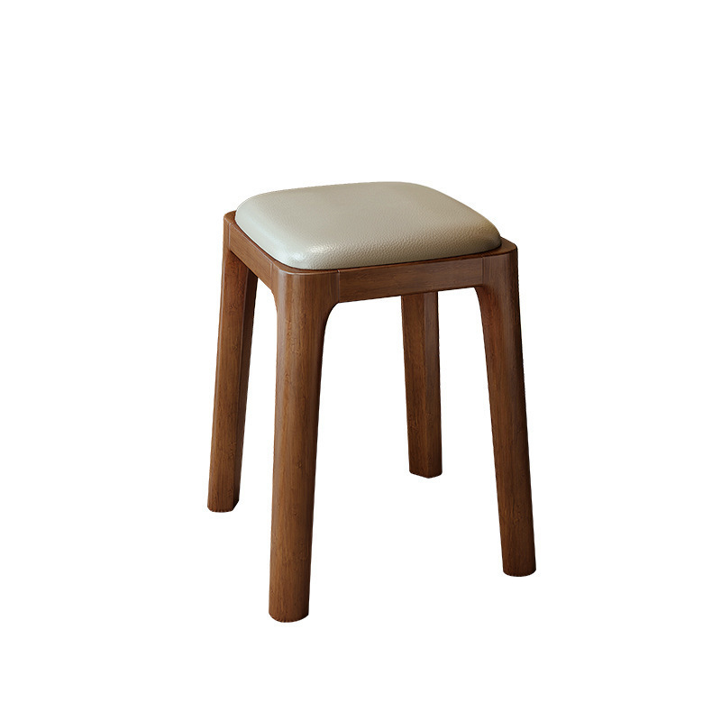 Silla de comedor de madera maciza medieval, mesa y silla de comedor de paquete suave, taburete cuadrado para el hogar, taburete de té de tamaño pequeño, banco, silla italiana apilable