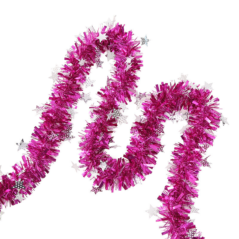 Navidad colorido raya lana raya Garland bar escuela kindergarten atmósfera diseño partido apoyos decoración del árbol de Navidad