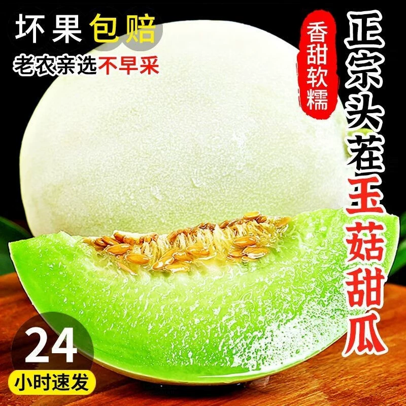 Хайнаньская дыня «Жадеит» 5 фунтов (2,27 кг) 4.5kg Бесплатная доставка Мороженое Свежие фрукты Сезонная белая дыня «Жадеит» Дыня «Медовая»