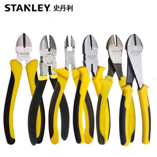 Stanley Diagonal Pliers Professional Offset Nose German-Style Electrician Pliers Heavy-Duty Two-Tone Handle Wire Cutting Diagonal Pliers