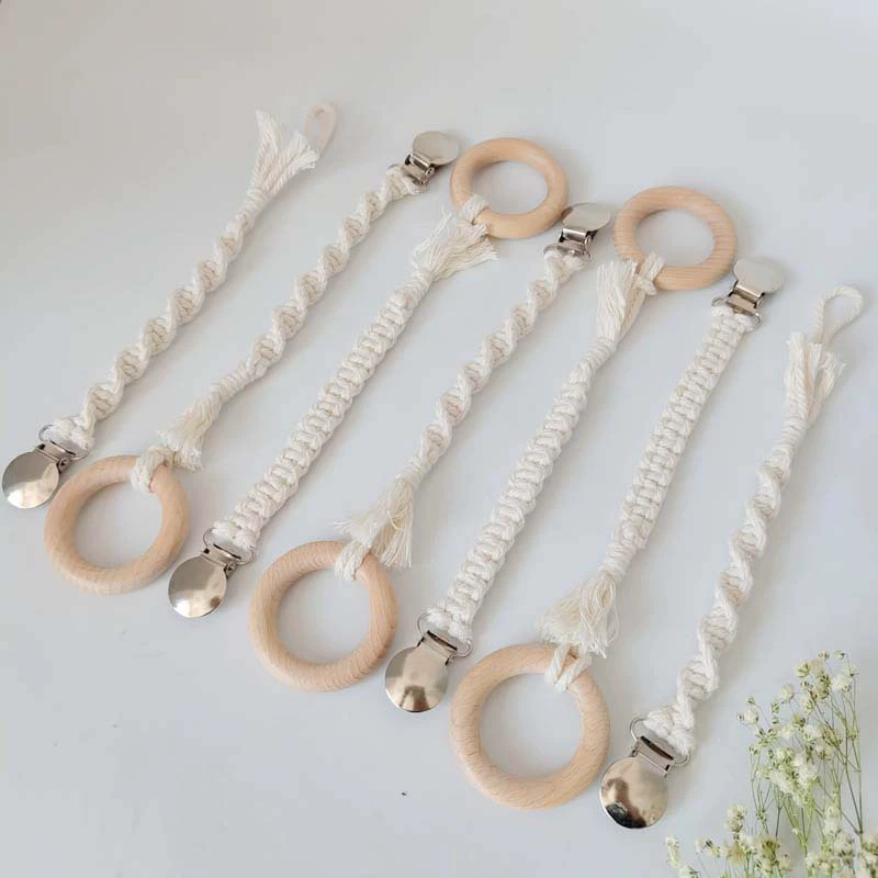 Новые детские товары плоская соска DIY ребенок Творческий Чистый handwoven Хлопок Веревка соска цепи соска веревка