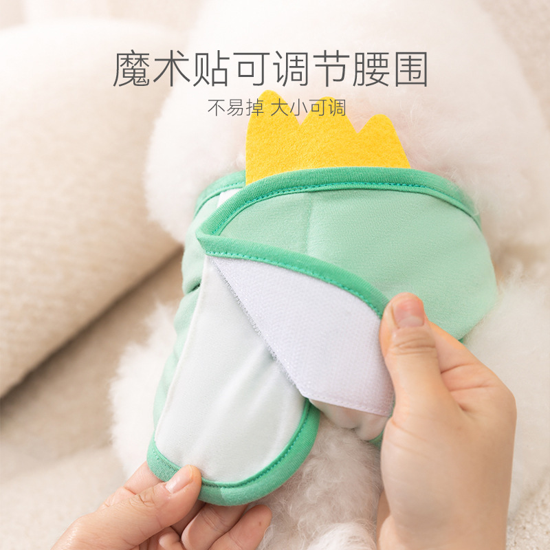 Cuatro temporadas pantalones de perro cortés con dibujos animados para mascotas pantalones anti-acoso estro corky peludo pantalones de pañales image 3