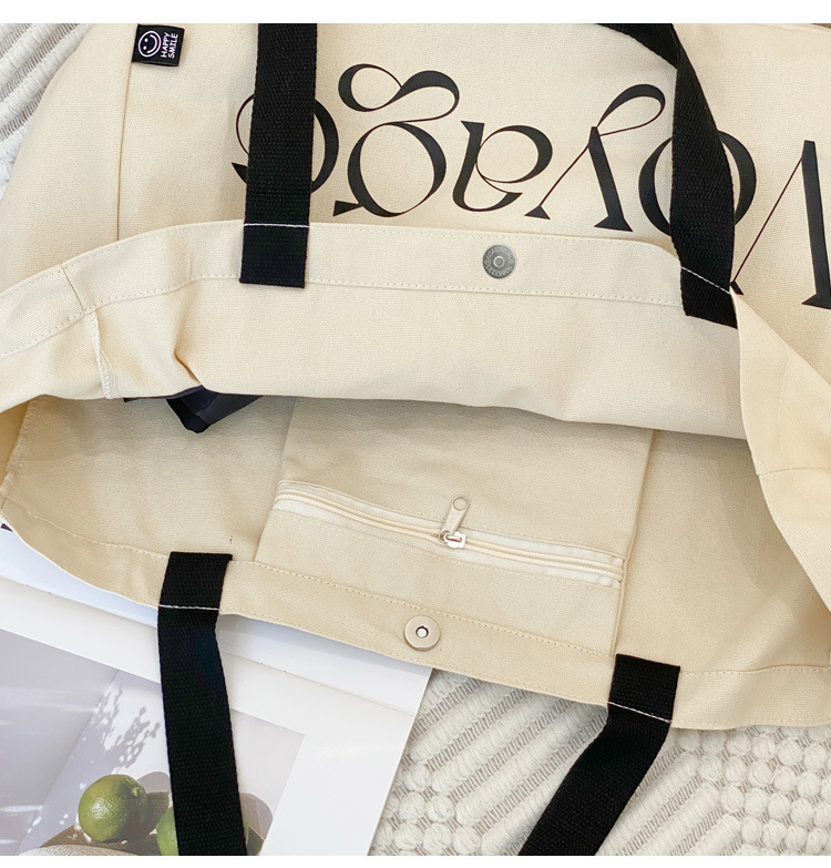 Große Damen Tragetasche Aus Canvas Schultertasche Lässig_voghion.com