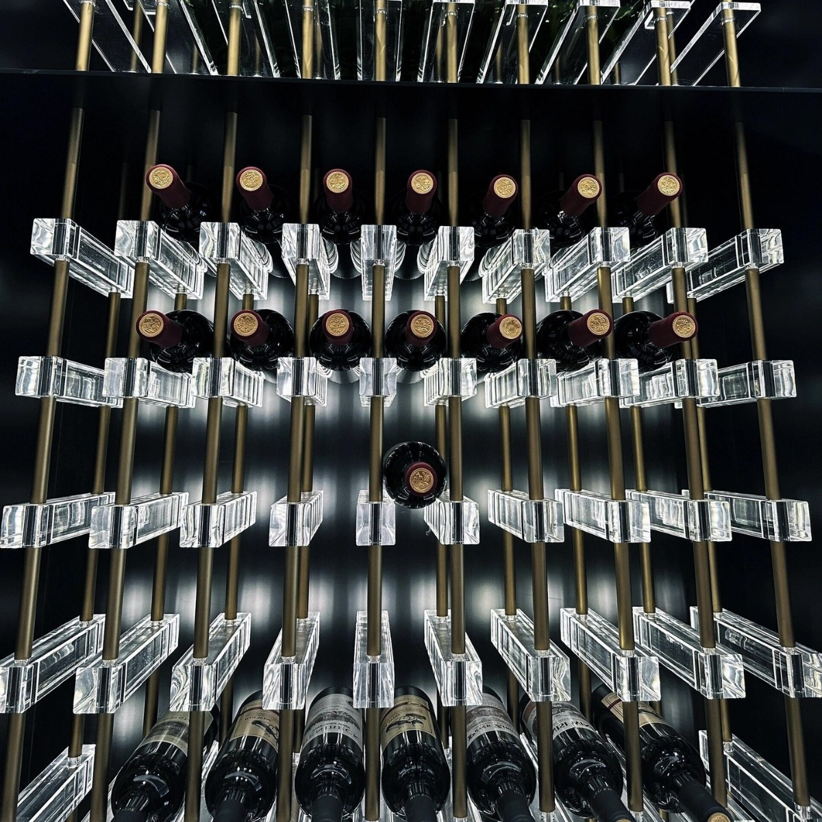 Acrylic Wine Rack Stainless Steel Wine Cabinet Constant Temperature and Humidity Restaurant Hotel Factory Direct Sales Display Cabinet Illuminated Storage