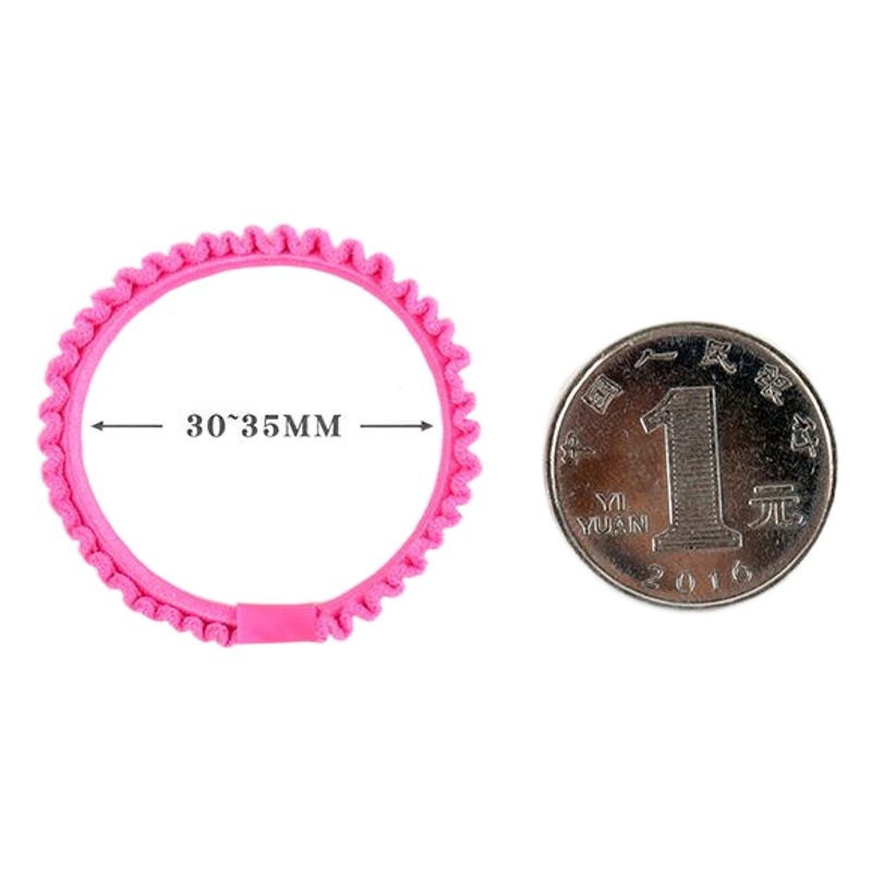 Korean Children's Headwear Baby Cute Lace Christmas New Year Colorful Small Rubber Tendon Hair Rope Tie Rope Small Size Hair Ring