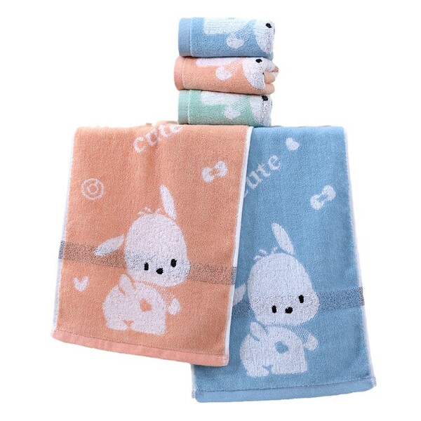 Cotton children's soft cartoon towel for face washing for home use…
