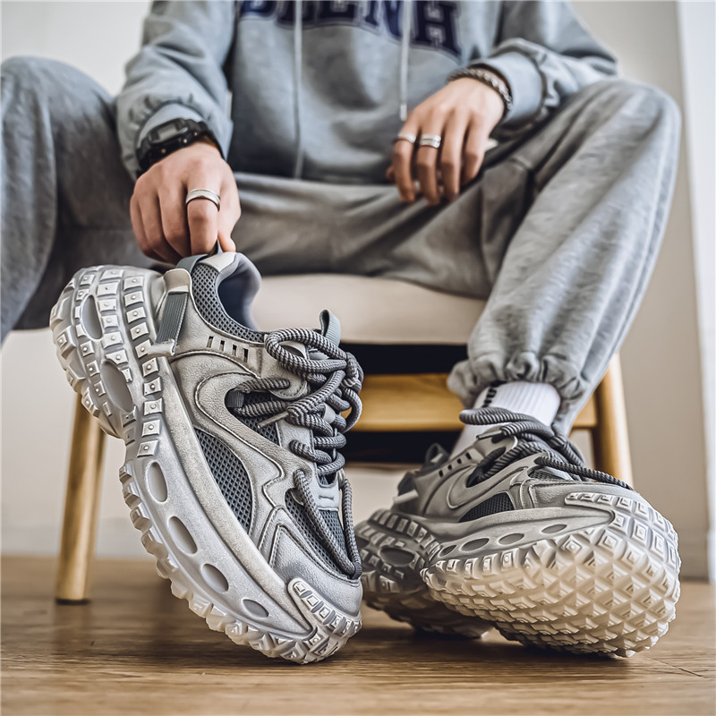 Paris Torre Shoes Men's Tire Bottom Non-slip sneaker 2024 New Fashion Street Shot Durian Stone Shoes Men's Shoes