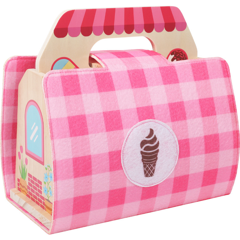 Juguetes de madera para niños té de la tarde simulación de bolsas de helado en casa juegos de roles de juegos de rol