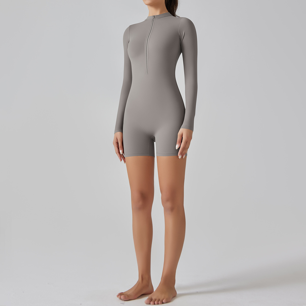 206g Weight Long Sleeve Sleeve Length Nylon, Cotton Blend Fabric Type Regular Top Length Rompers Pants Type Fitness, Running, Sports Occasion Round Neck Neckline Solid Color Pattern Simple Style, Sport Style Style Simple Style Sport Style Solid Color Nylon Cotton Blend Round Neck Tracksuit Rompers 18