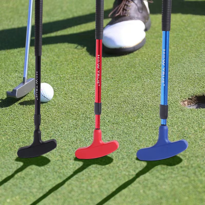 Kids playing golf with the adjustable club