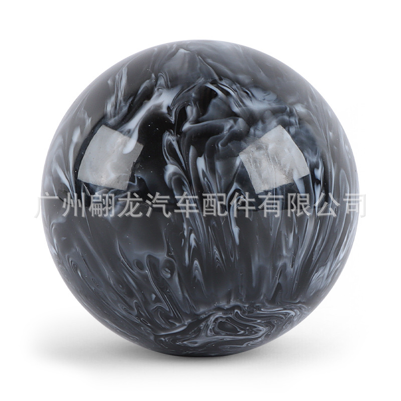Car Modification Black and White Pattern Gear Shift Knob, Spherical Gear Lever, Acrylic Planet Wave Stick Head, Personalized Universal Use