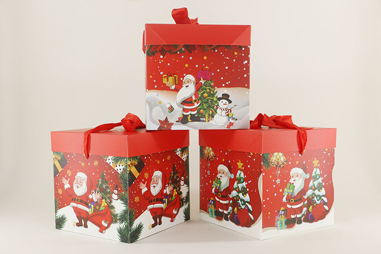 现货白卡新年圣诞礼物盒