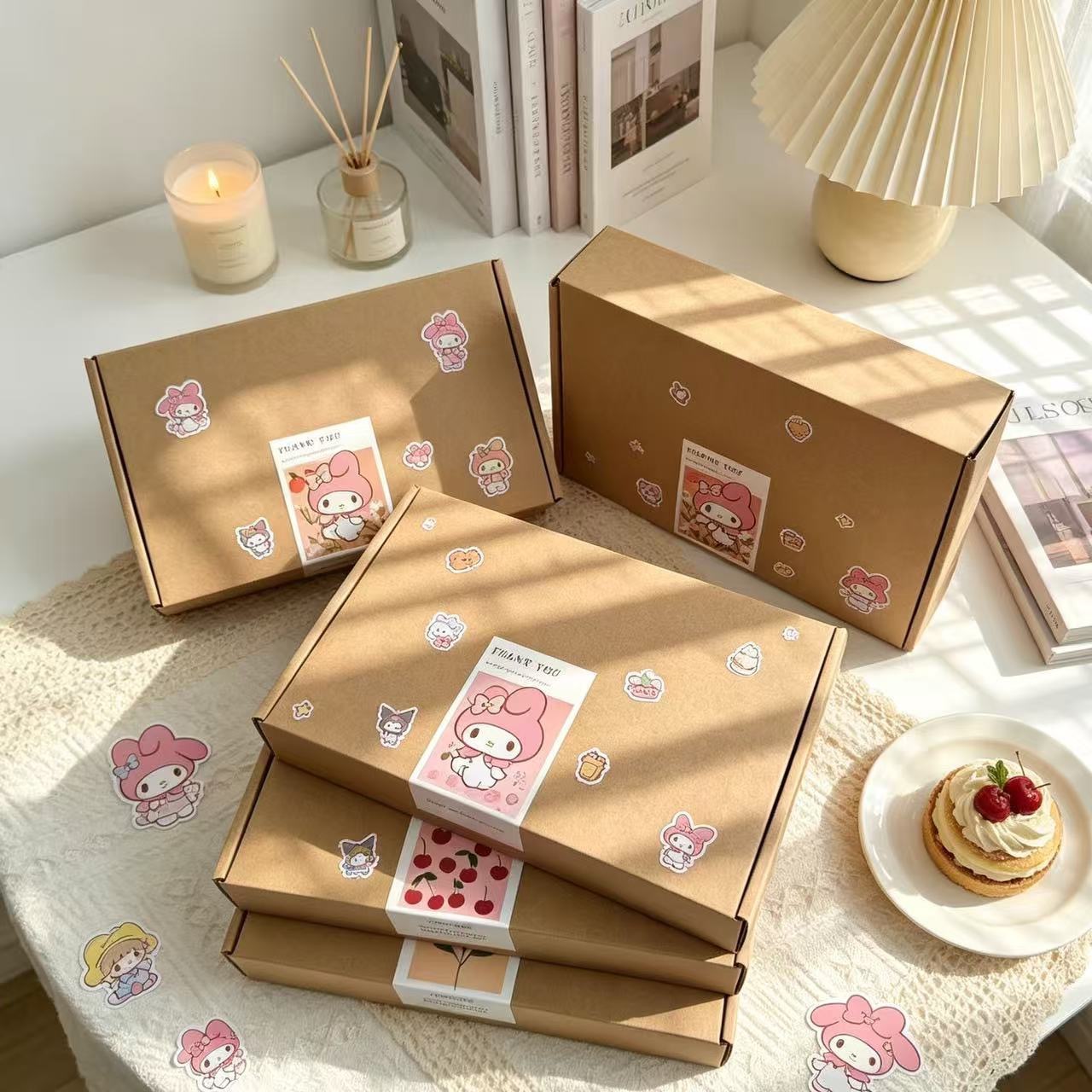 Tarjeta de tarjeta Kraft Aircraft Box tarjeta pequeña caja de embalaje avanzada caja de entrega grande caja de regalo rectangular caja de papel