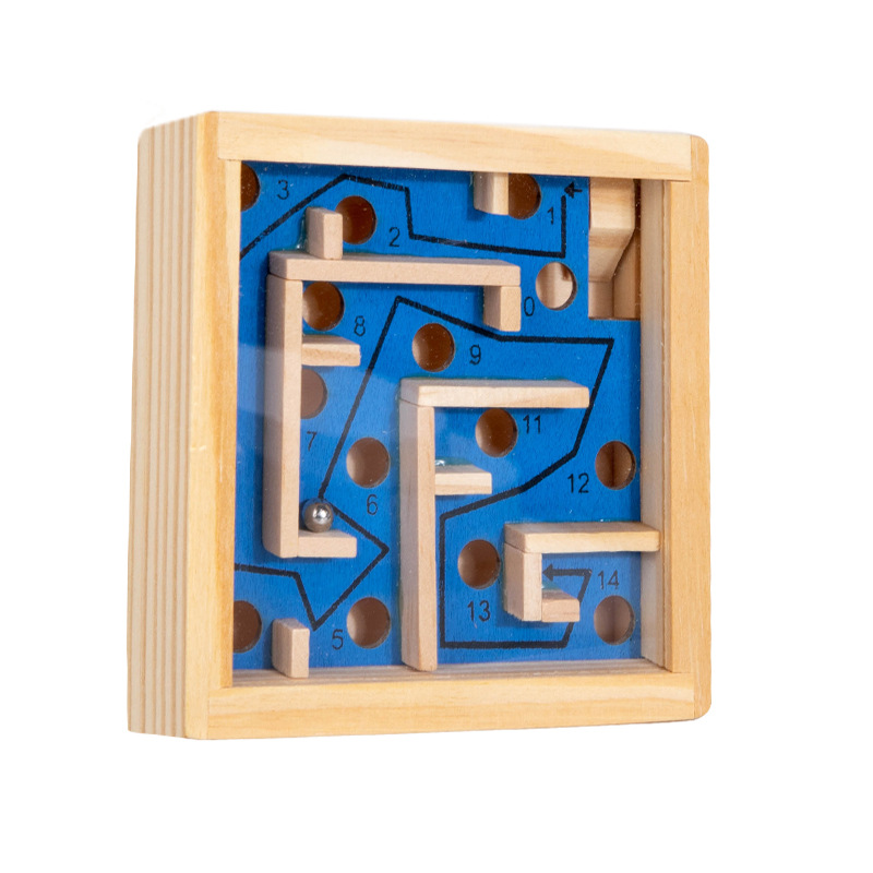 Laberinto de madera para niños, mano-cerebro, inteligencia, bola, bola, equilibrio, juego de concentración, rompecabezas, juguetes de jardín de infantes
