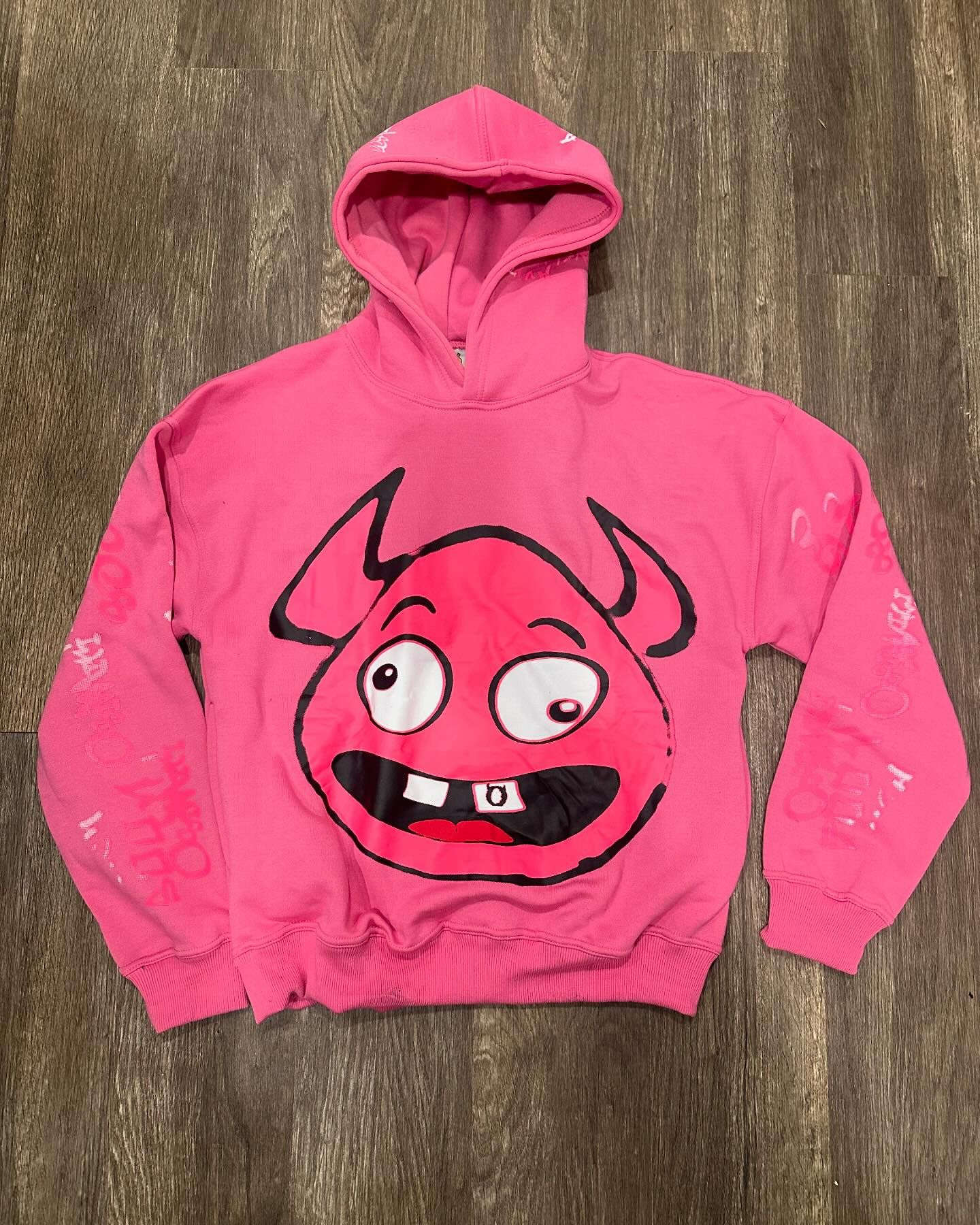 ​Y2K Demon Print Dark Aesthetic​ Hoodie – Retro Streetwear Pullover With 3D Effect​_viptrois.com