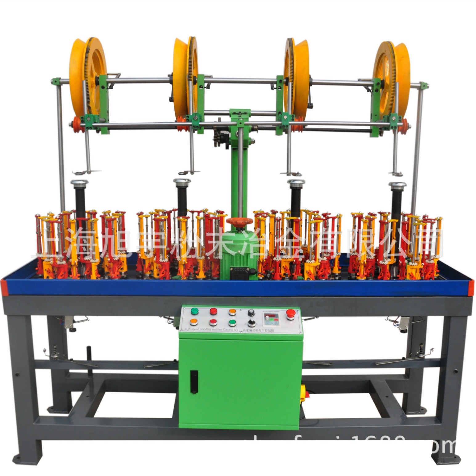 硅胶高温线XD16编织机屏蔽金属线24D高速多锭绕线机金属线编织机