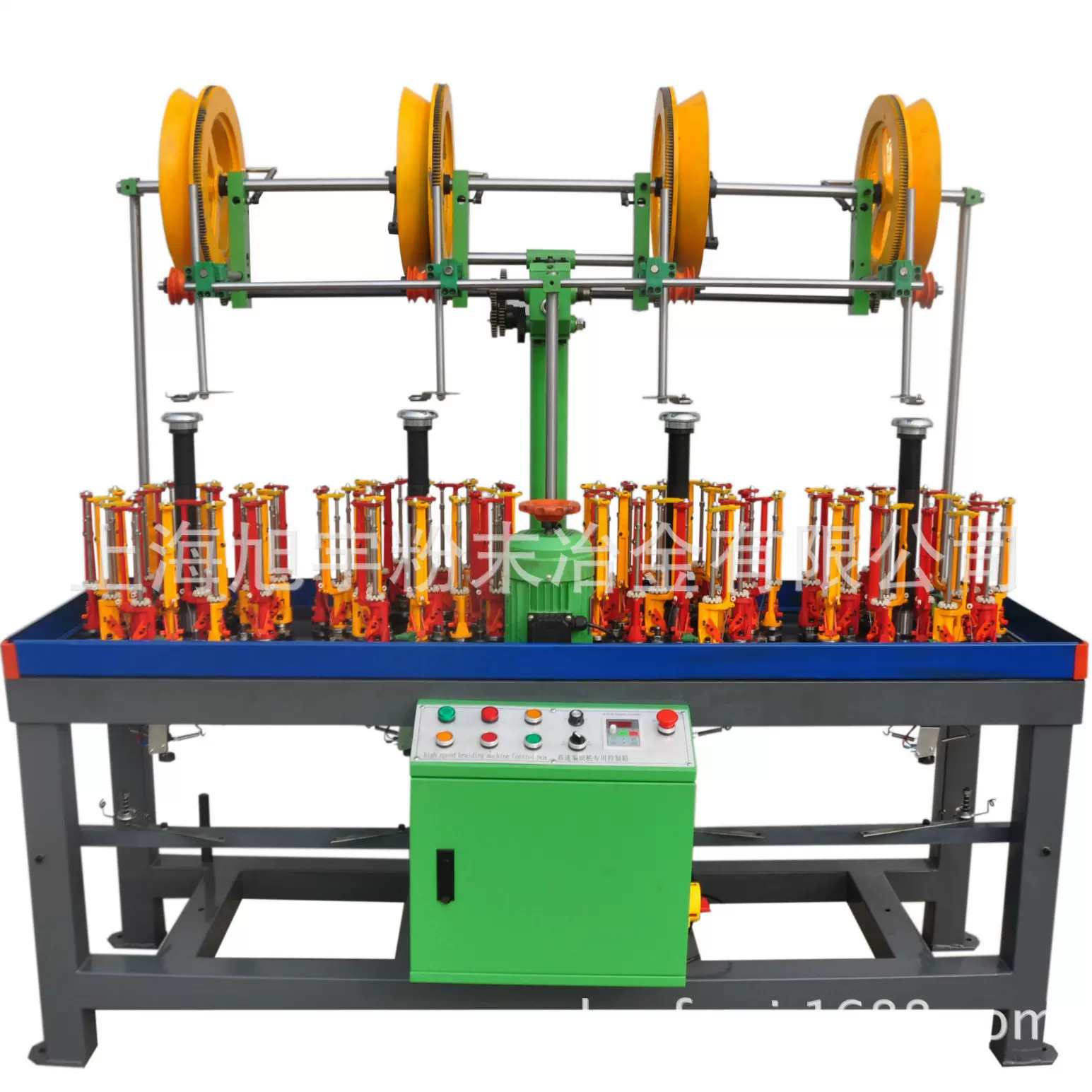 硅胶高温线XD16编织机屏蔽金属线24D高速多锭绕线机金属线编织机