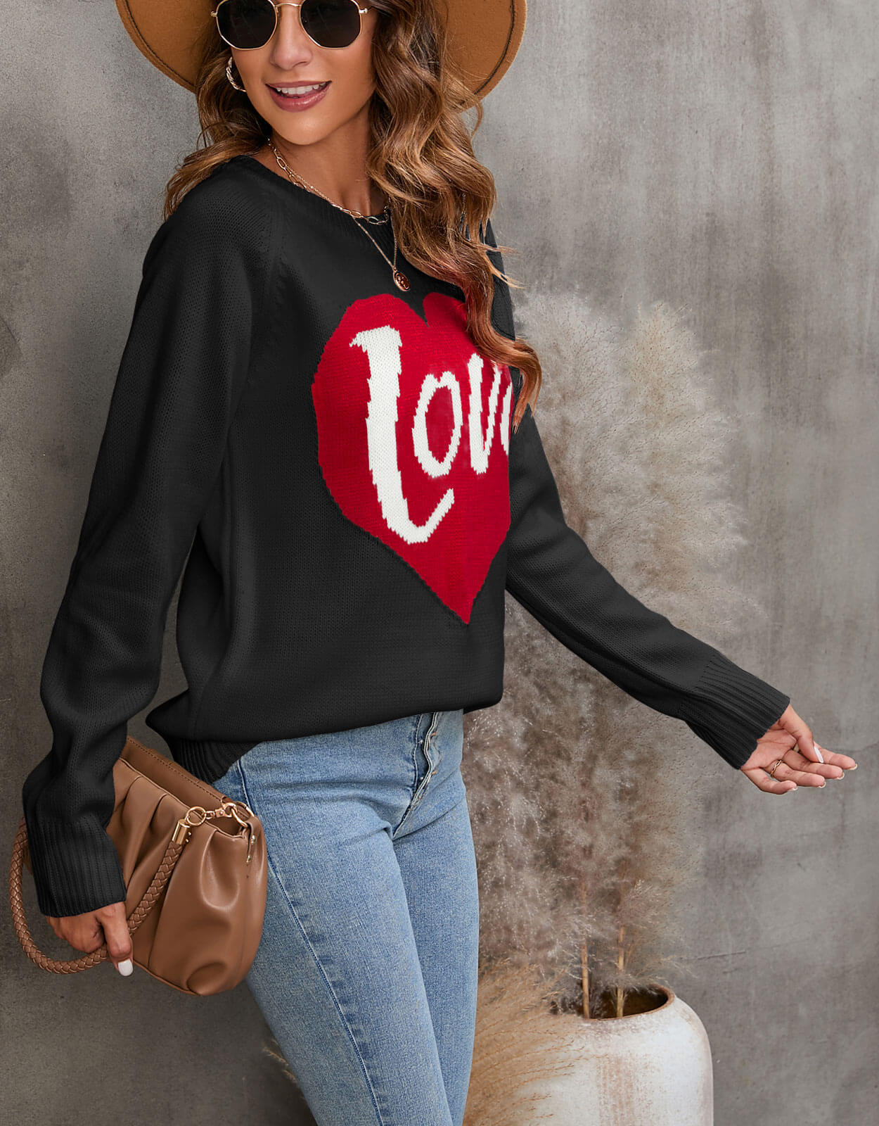 Women's Sweater Long Sleeve Sweaters & Cardigans Elegant Streetwear Letter Heart Shape display picture 17