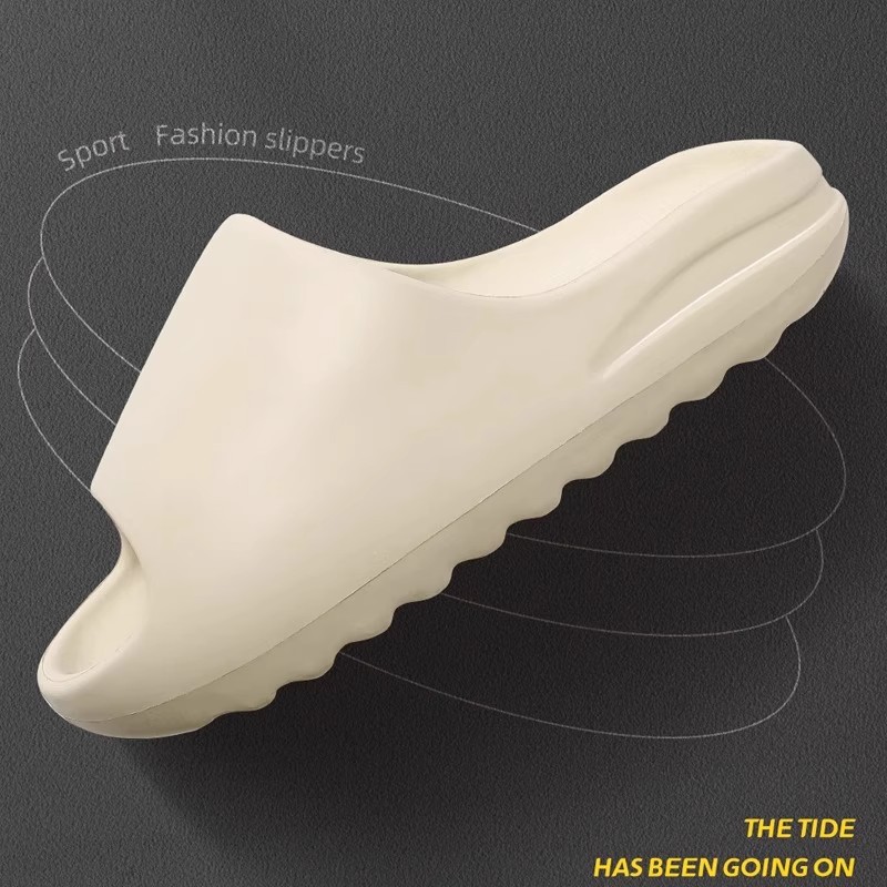 Yeezy eva pantuflas celebridades de Internet para hombres, zapatillas de coco de comercio exterior, ropa exterior de verano, suela gruesa, mierda, ropa exterior de playa de moda