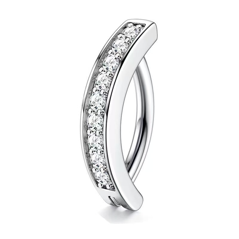 Sunflower Belly Button Ring With Diamond And Zircon Design_voghion.com