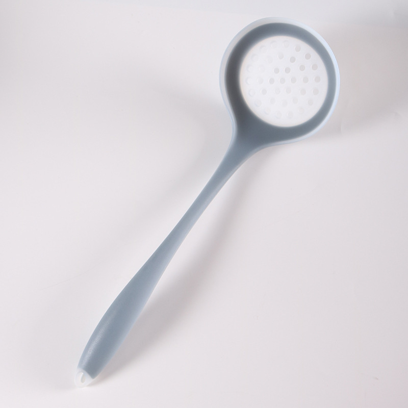 Mango integrado completo de silicona, pala de silicona resistente a altas temperaturas, cocina, olla, olla, cuchara de cocina, herramienta de cocina