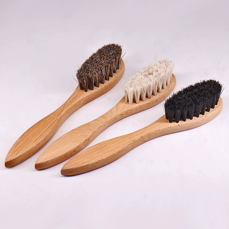 Щетка для чистки обуви из натурального конского волоса, щетка для полировки обуви, щетка для нанесения масла.