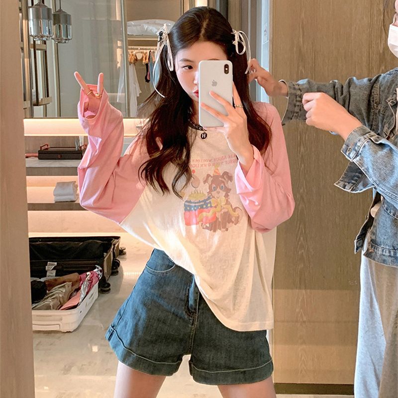 Thin Ice Silk Sun-Protective Raglan Long-Sleeve T-Shirt for Women, Summer 2026, Loose Fit, Breathable Outerwear Top, Trendy