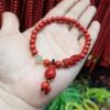 Rosary with round beads, bracelet, birthday charm suitable for men and women for beloved, ethnic accessory, cinnabar, 108 beads, wholesale, ethnic style