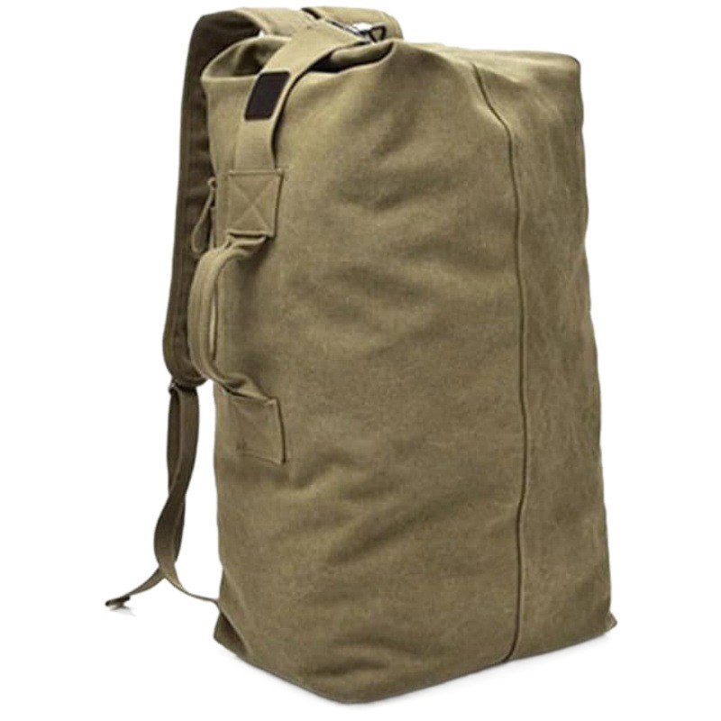 Mochila de hombro para hombres cubo de lona montaña viaje al aire libre deportivo multifuncional bolsa de equipaje de gran capacidad portátil