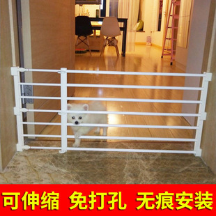 Pet gate fence free of punching pet dog fence indoor door door dog fence small and medium dog teddy railing