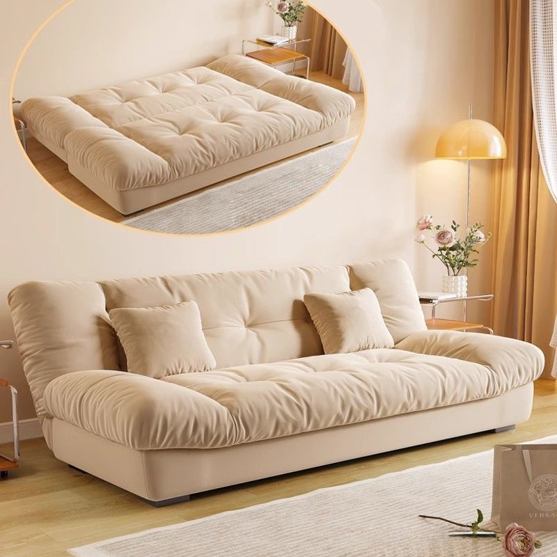 Yunduo Folding Sofa Bed Cream Style Modern Simple Living Room Small Apartment Rental Room All-In-One Dual-Use Fabric Sofa