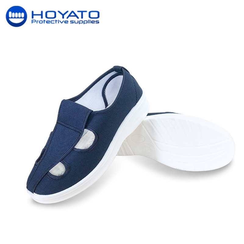 四眼护趾防静电工鞋防滑耐磨柔软舒适透气无尘车间工作鞋穿脱便捷