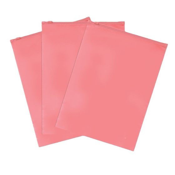 Pink CPE frosted color plastic zipper bag clothing opaque shading packaging bag privacy supplies sub-bag