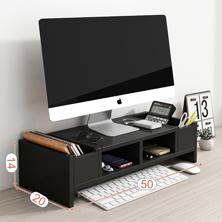 Soporte de elevación de computadora Soporte de soporte de monitor Base de elevación Estante de almacenamiento de escritorio de escritorio Estante de escritorio