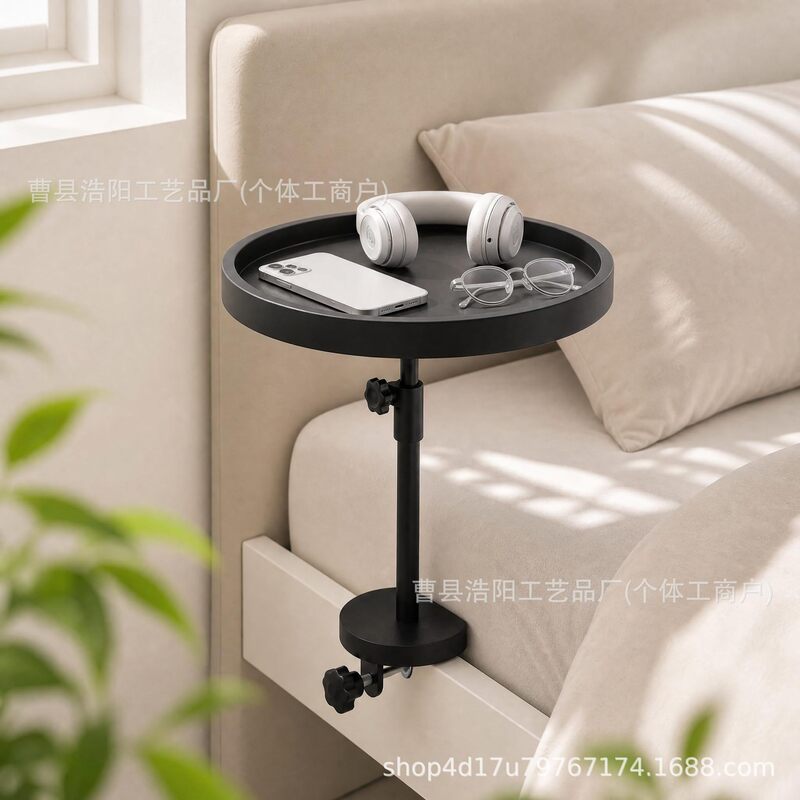 Wooden Extendable Bedside Table, Round Floating Side Table, Bedside Cabinet, Dormitory Table Side Storage Rack, Adjustable Computer Storage Wooden Extendable Bedside Table, Round Floating Side Table, Bedside Cabinet, Dormitory Table Side Storage Rack, Adjustable Computer Storage