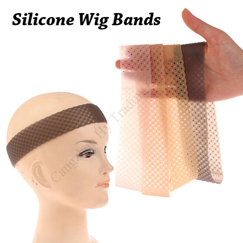 New silicone wig with exercise headband for anti-slip, non-sliding hair tie, unisex running sweat band, breathable hair net