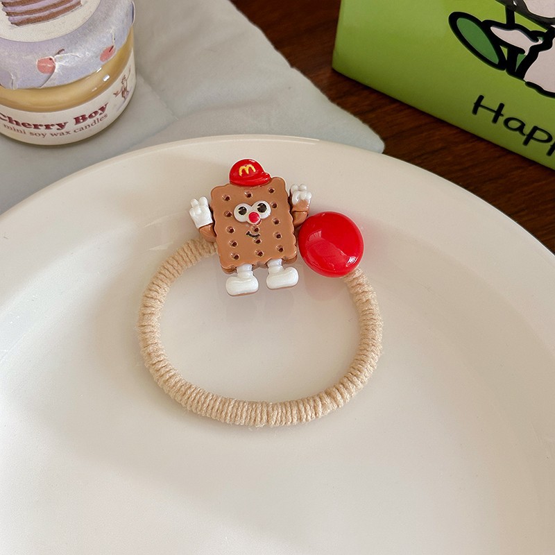 카키색 머리끈