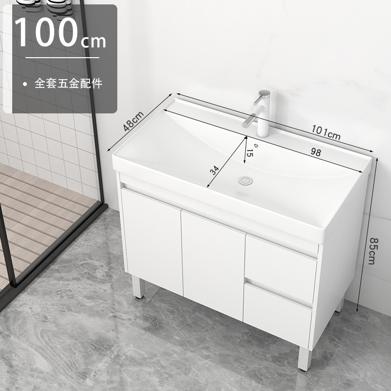 Gabinete de piso de 101 cm + grifo