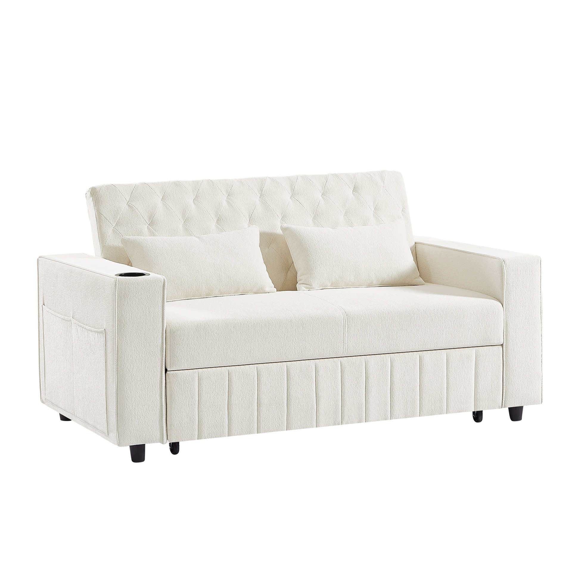 Red de celebridades, sofá cama de franela de apartamento pequeño, sala de estar de apartamento pequeño, sofá cama telescópico simple multifuncional de doble uso