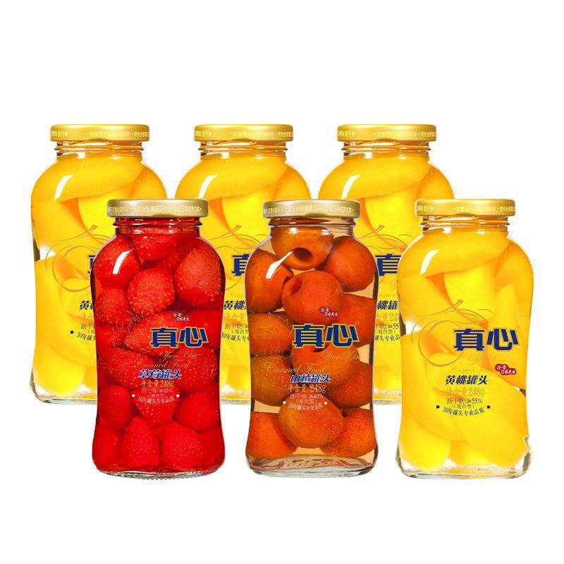 노란 복숭아 4개 + 산사나무 1개 + 딸기 1개