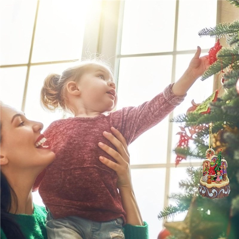Nuevos productos interesantes de la serie verde de adornos de automóviles adornos del árbol de Navidad regalos de fiesta decoración del hogar