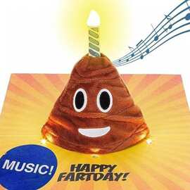 Plays & Sings Poo Plush Happy Birthday Card 生日快乐大便贺卡