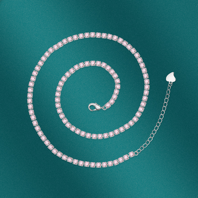 Fashion Geometric Copper Inlay Zircon Necklace 1 Piece