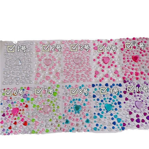 Children's stickers gem crystal acrylic diamond stickers girls decoration diy reward stickers goo chuck girl