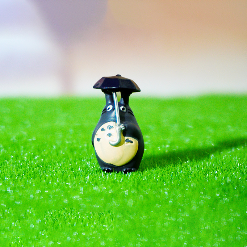 Decoración de micro paisaje de musgo, paraguas, gatito, tocón de árbol, plantas suculentas de bricolaje, decoración, decoración de resina, decoración artesanal