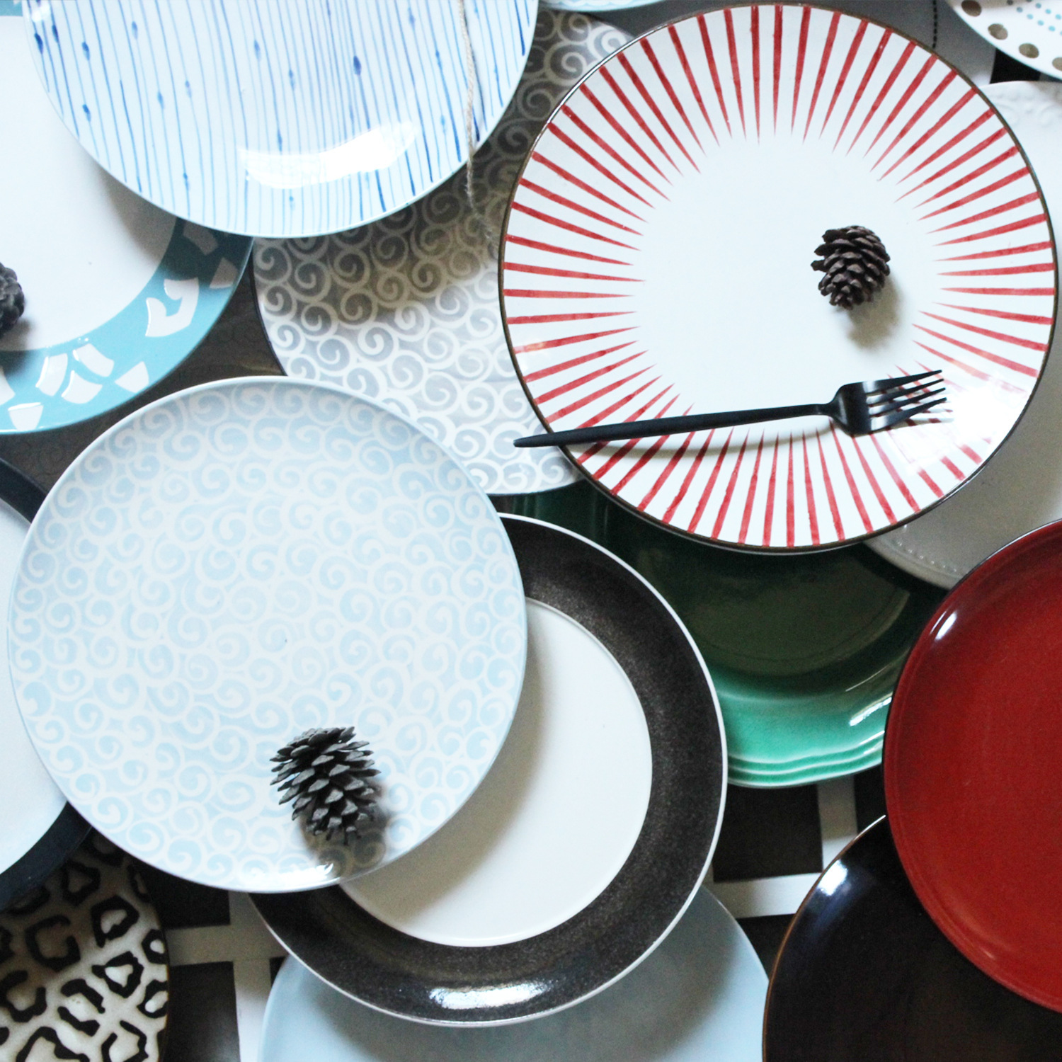 Grieta de hielo creativo plato de forma especial de alta apariencia postre de cerámica bandeja de té plato de hogar plato de ensalada de frutas plato occidental