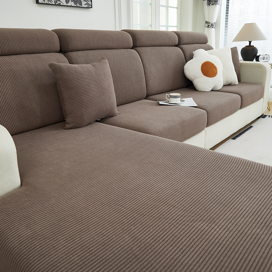 Cross-border solid color sofa hat jacquard all-inclusive sofa cushion cover non-slip breathable sofa hat factory wholesale